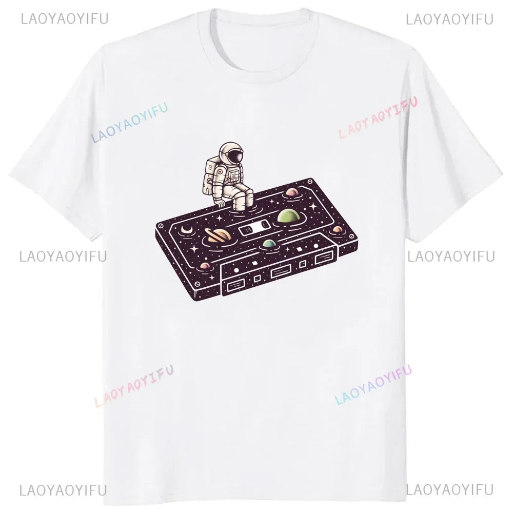 Vintage Cassette Tape Pencil Printed T-Shirt
