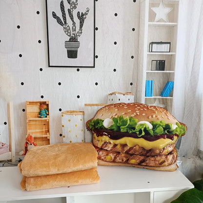 Life like Plush Hamburger Pillow