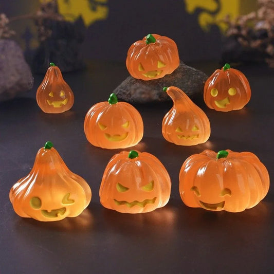 Halloween ghost luminous pumpkin lantern desktop ornaments micro-landscape creative station home decoration crafts Holiday gift