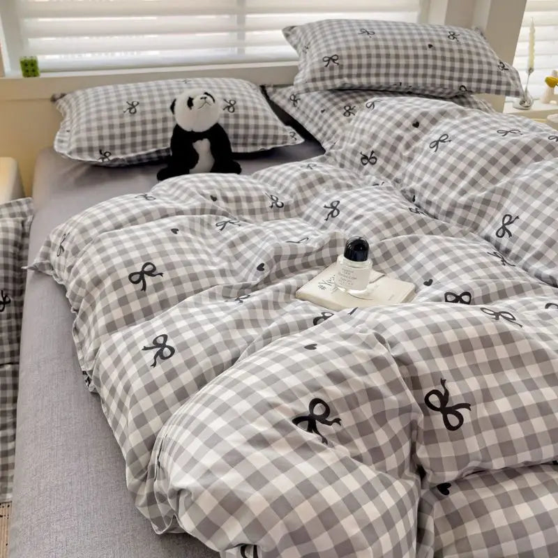 Grid Duvet Cover Set