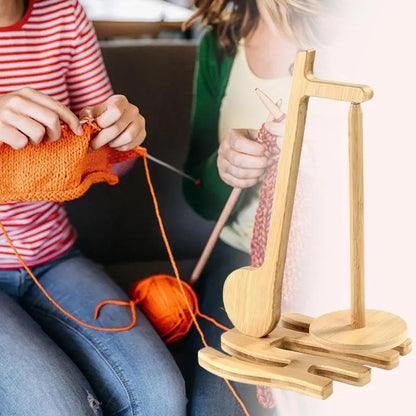 Yarn Holder Spinner Magnet Crochet Yarn Holder Smooth Rotation Wooden Yarn Spinner Stand Yarn Holder For Knitting And Crocheting