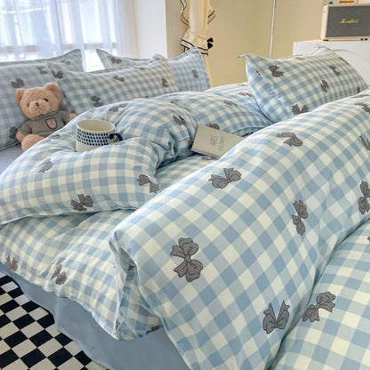Grid Duvet Cover Set