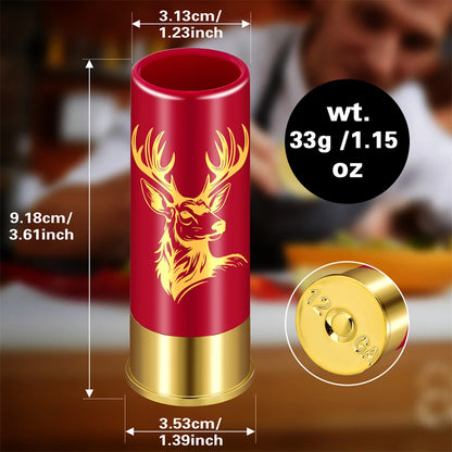 Elk Head Decor Plastic Shot Glasses 4pcs/Set Drinking Cup High Quality Plastic Shotgun Bullet Shape Water Wine Party Barware
