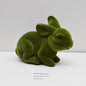 Short Velvet Moss Living Room Small Ornaments Easter Bunny