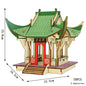 3D Wooden Tower Puzzles Chinese Architecture Pagoda Temple Pavilion DIY Building Model Wood Jigsaw Toys For Children Kids Gift