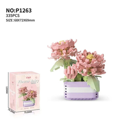Puzzle Decompressing Building Blocks Toys, Block Toys Decorative Potted Plants,Party Favors,Assembling Blocks DIY Creative Decor