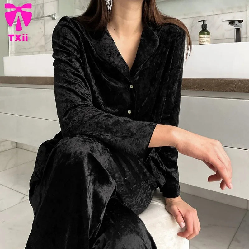 Velvet Women's Pajamas Two Piece Set