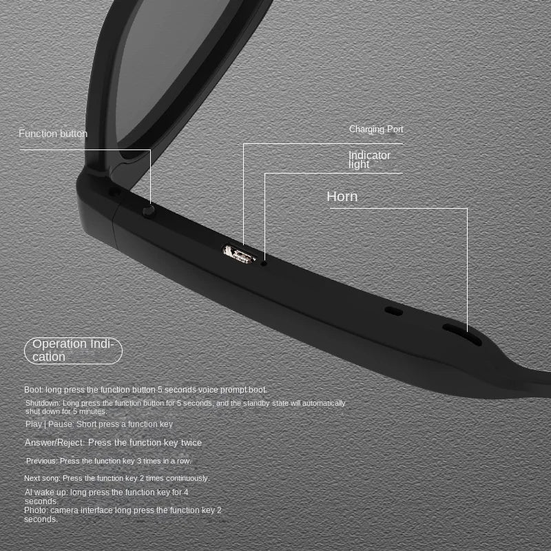 Polarized Smart Bluetooth Glasses