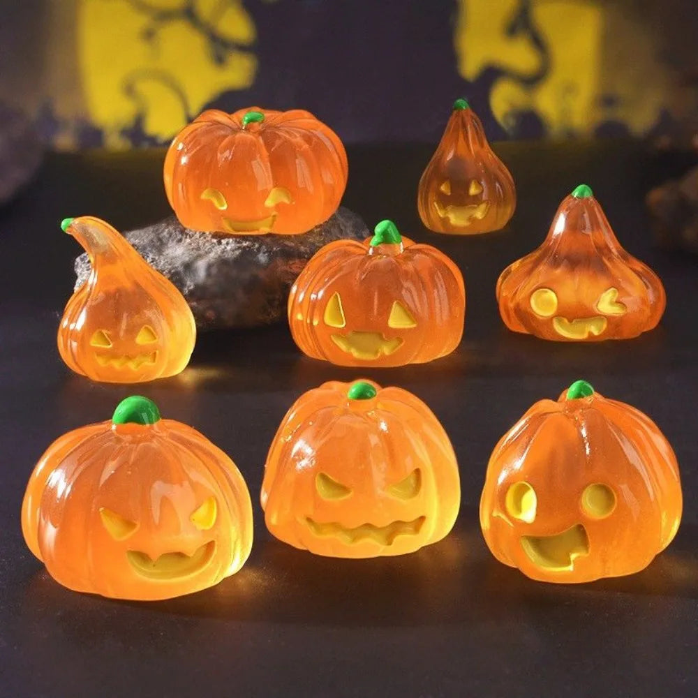 Halloween ghost luminous pumpkin lantern desktop ornaments micro-landscape creative station home decoration crafts Holiday gift