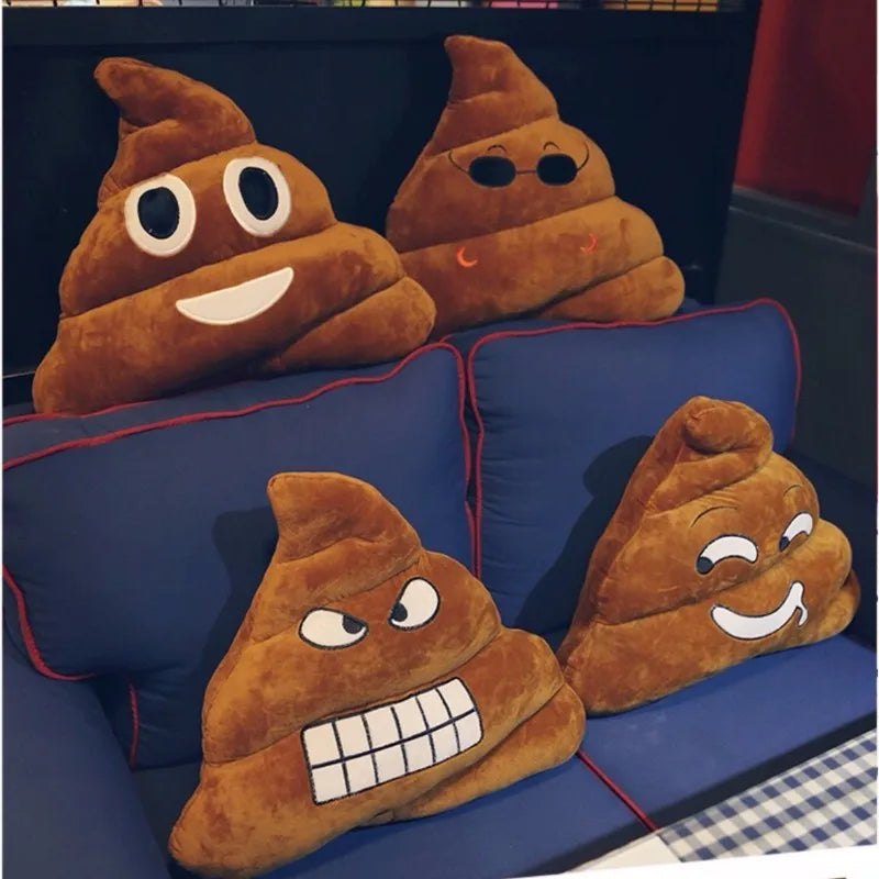 Poop emoji pillow