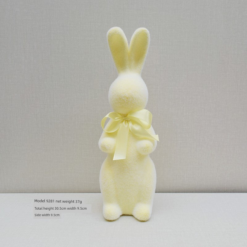 Short Velvet Moss Living Room Small Ornaments Easter Bunny