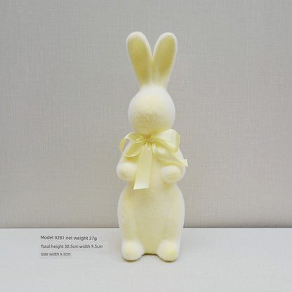 Short Velvet Moss Living Room Small Ornaments Easter Bunny