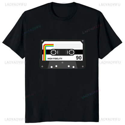 Vintage Cassette Tape Pencil Printed T-Shirt