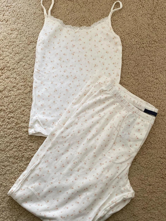Floral Print Pajama 2 Pieces Sets