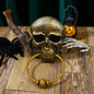 Halloween Horror Doorbell Ghost Skull Trick Toy Ghost House Party Supplies Luminous Skull Head Knocker Skeleton Head Door Bell