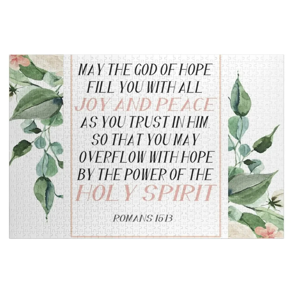 Floral Bible verse Jigsaw Puzzle Personalized Child Gift Jigsaw Pieces Adults Customizable Gift Puzzle
