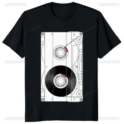 Vintage Cassette Tape Pencil Printed T-Shirt