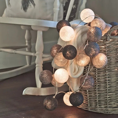 3M 20 LED Cotton Garland Balls Lights String