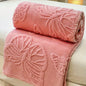 1pc Minimalist Butterfly Jacquard Faux Long Plush Lamb Wool Blanket, Soft And Warm, Can Be Used As Bedspread Or Shawl