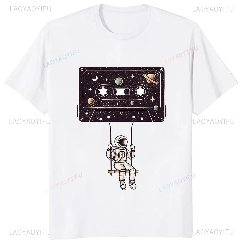 Vintage Cassette Tape Pencil Printed T-Shirt