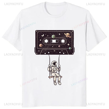 Vintage Cassette Tape Pencil Printed T-Shirt