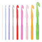 9 Sizes Crochet Hooks Kit with 1 Storage Bag, Ergonomic Crochet Hooks with Case for Arthritic Hands, Extra Long Crochet Needles