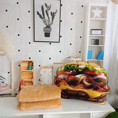 Life like Plush Hamburger Pillow