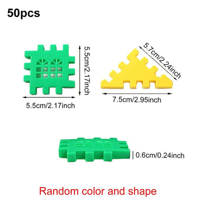 50pcs Colorful House Building Blocks
