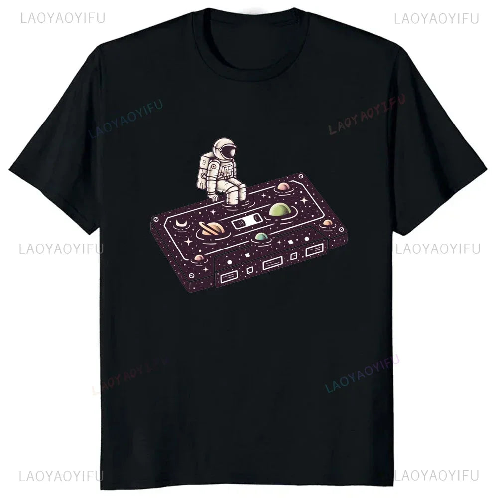 Vintage Cassette Tape Pencil Printed T-Shirt
