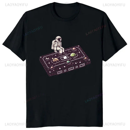 Vintage Cassette Tape Pencil Printed T-Shirt