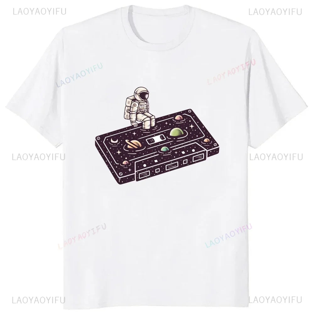 Vintage Cassette Tape Pencil Printed T-Shirt