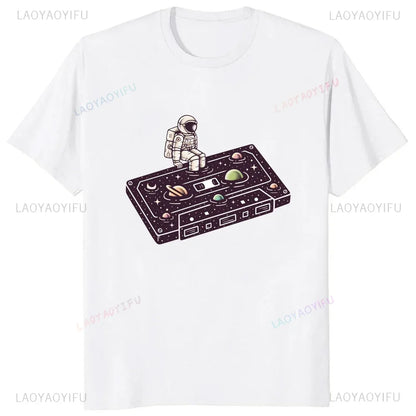 Vintage Cassette Tape Pencil Printed T-Shirt