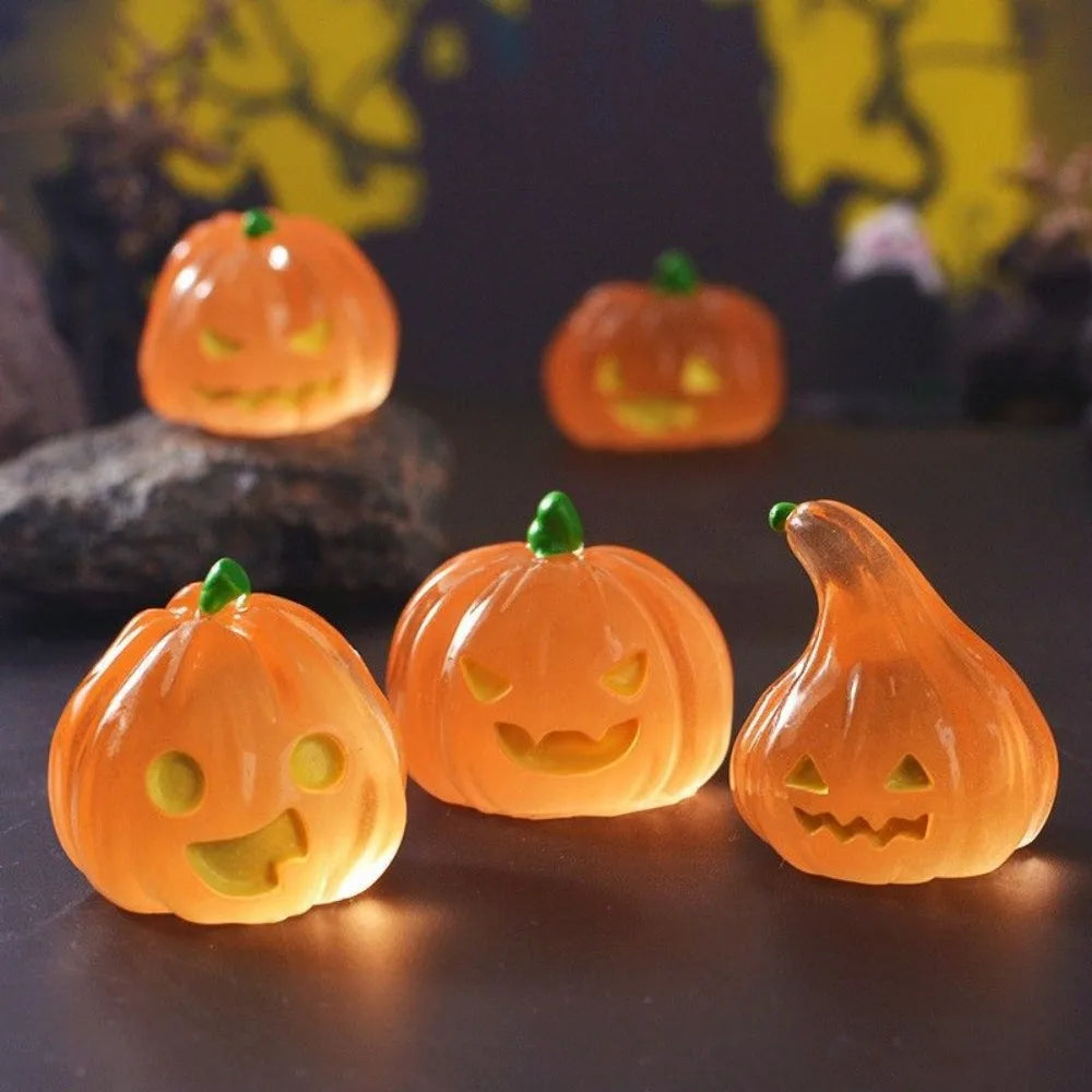 Halloween ghost luminous pumpkin lantern desktop ornaments micro-landscape creative station home decoration crafts Holiday gift