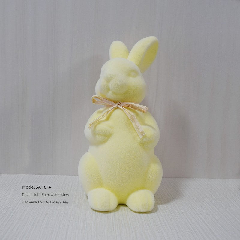 Short Velvet Moss Living Room Small Ornaments Easter Bunny