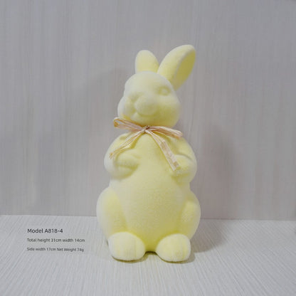 Short Velvet Moss Living Room Small Ornaments Easter Bunny