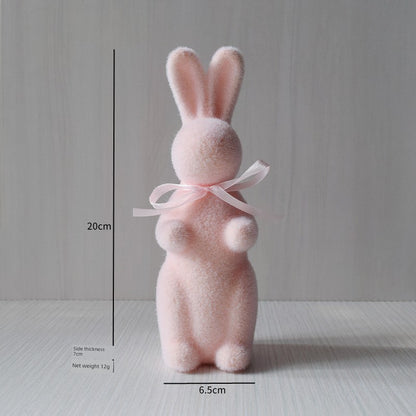 Short Velvet Moss Living Room Small Ornaments Easter Bunny