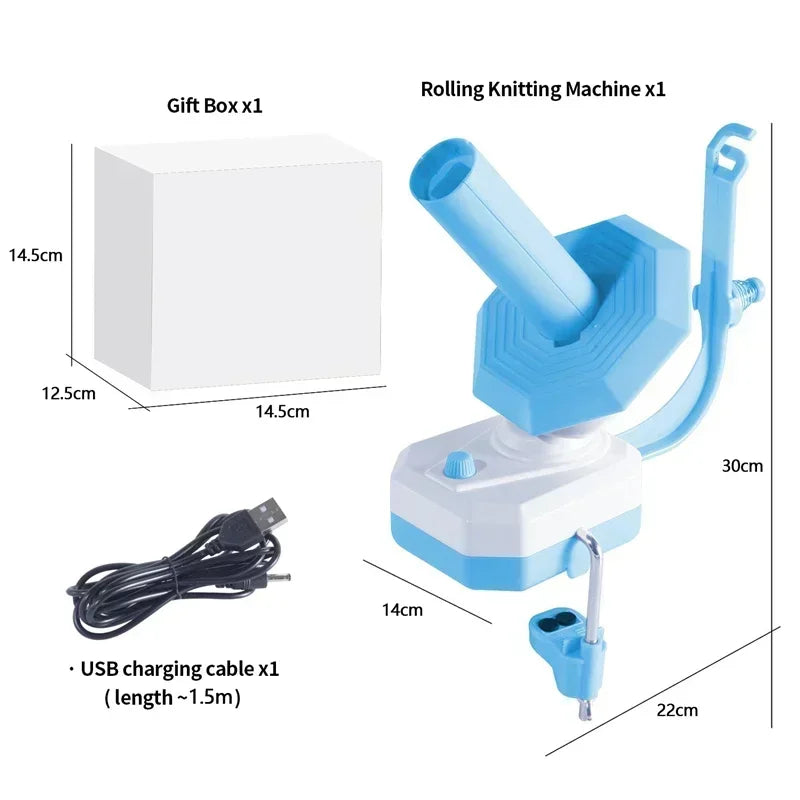 Electric Yarn Machine Yarn Winder Cotton Yarn Thread Balls Dispenser Roller Cake Winder for Crocheters Knitters Crocheting