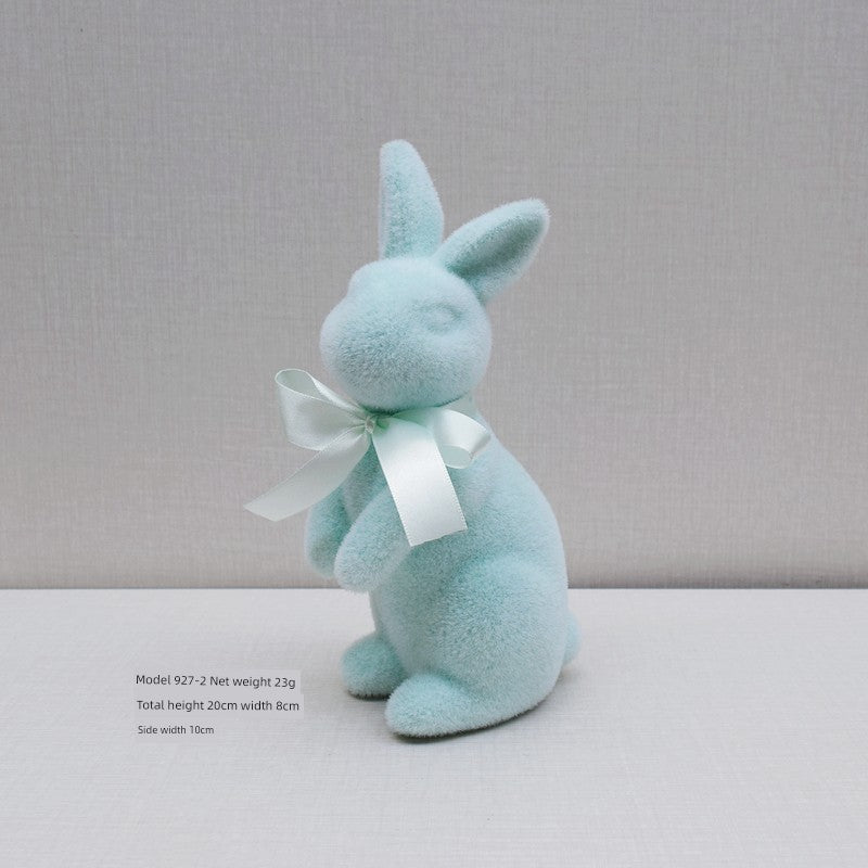 Short Velvet Moss Living Room Small Ornaments Easter Bunny