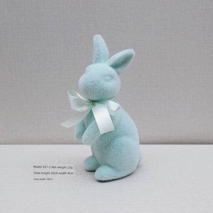 Short Velvet Moss Living Room Small Ornaments Easter Bunny