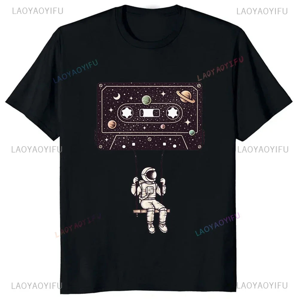 Vintage Cassette Tape Pencil Printed T-Shirt