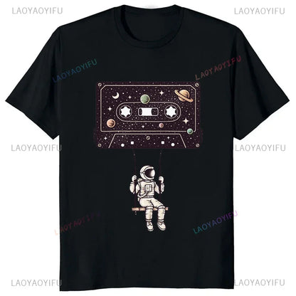 Vintage Cassette Tape Pencil Printed T-Shirt