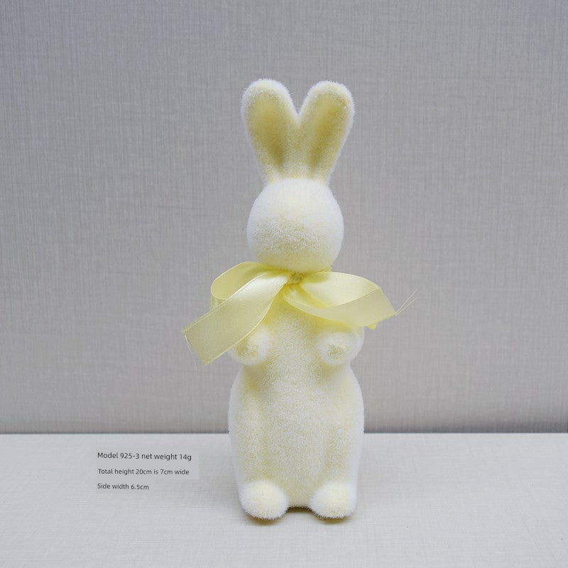 Short Velvet Moss Living Room Small Ornaments Easter Bunny