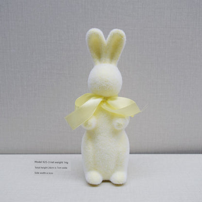 Short Velvet Moss Living Room Small Ornaments Easter Bunny