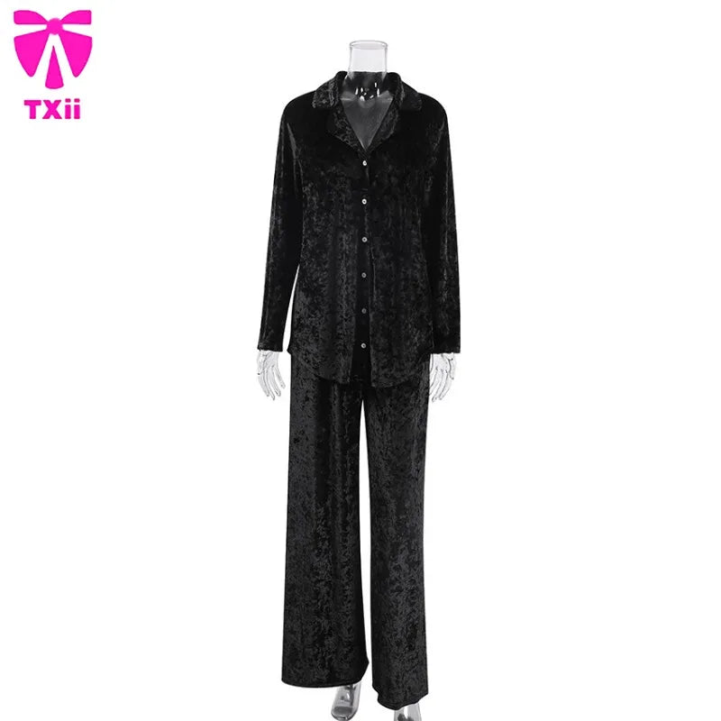 Velvet Women's Pajamas Two Piece Set