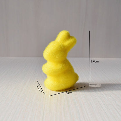 Short Velvet Moss Living Room Small Ornaments Easter Bunny