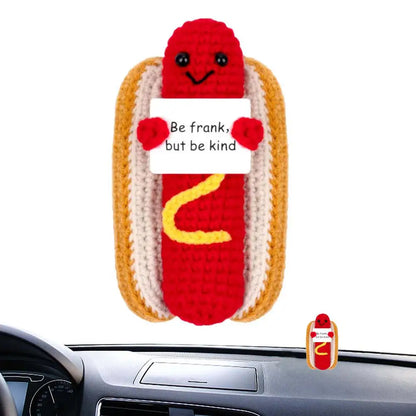 Positive crochet Hot dog Toy