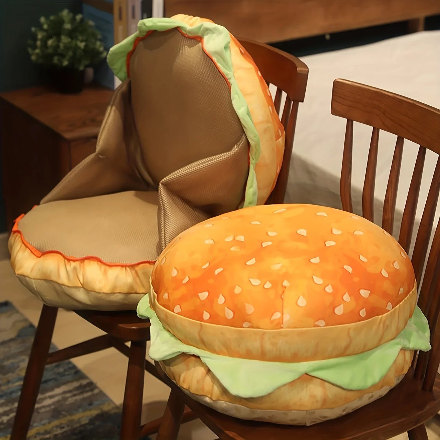 Realistic Burger Pillow