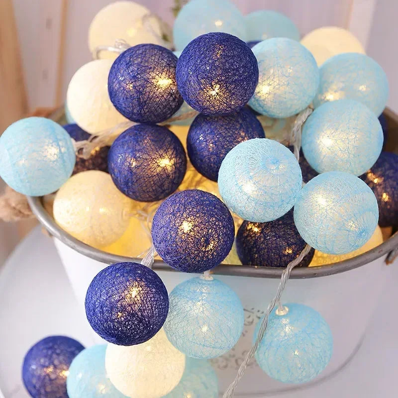 3M 20 LED Cotton Garland Balls Lights String