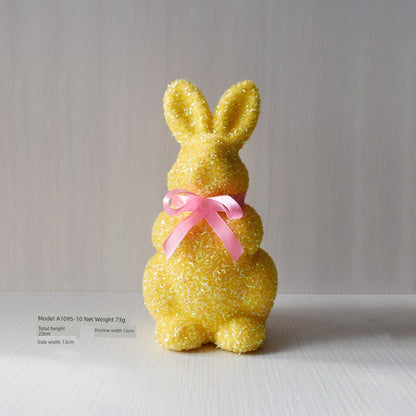 Short Velvet Moss Living Room Small Ornaments Easter Bunny