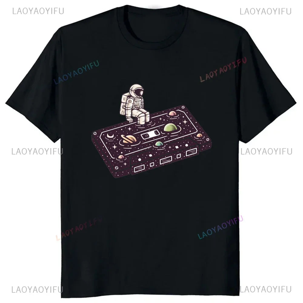 Vintage Cassette Tape Pencil Printed T-Shirt